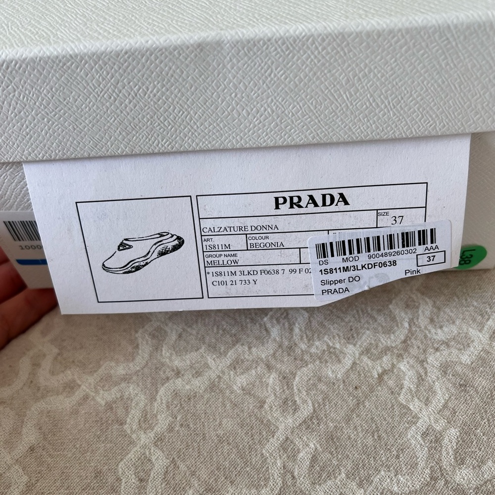 Prada pink slippers